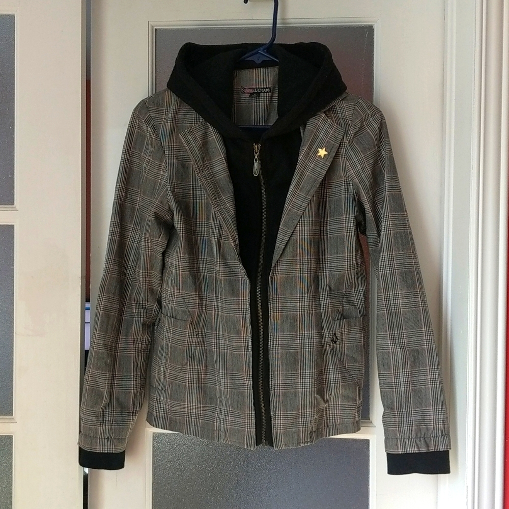 Volcom jacket plaid size S